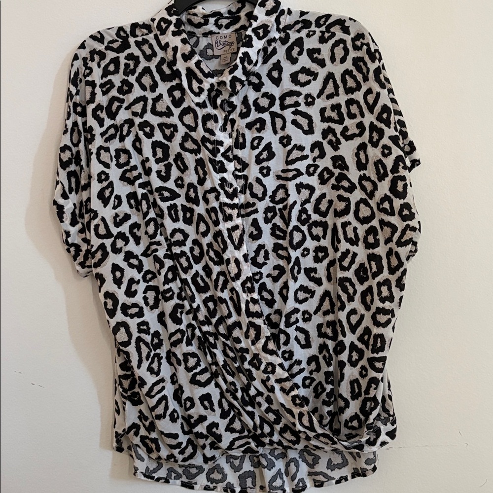Como Vintage Animal Print Blouse